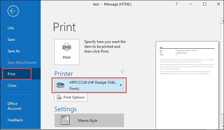 Outlook Emails to PDF