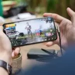 person playing PUBG mobile