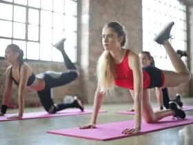 group of women doing yoga