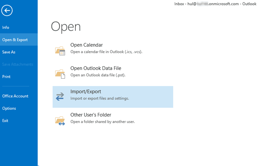 Import/Export option